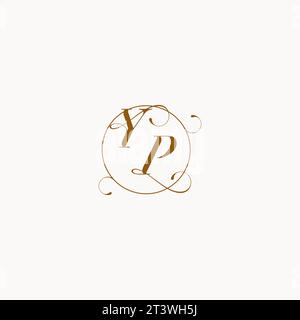 YP uniquely wedding logo symbol of your marriage and you can use it on your wedding stationary Stock Vector