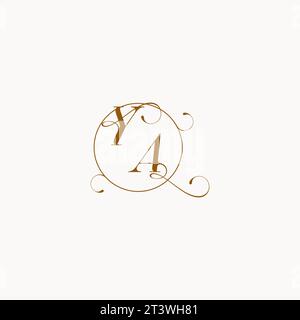YA uniquely wedding logo symbol of your marriage and you can use it on your wedding stationary Stock Vector