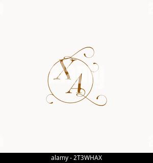 XA uniquely wedding logo symbol of your marriage and you can use it on your wedding stationary Stock Vector