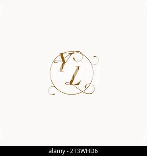 YL uniquely wedding logo symbol of your marriage and you can use it on your wedding stationary Stock Vector