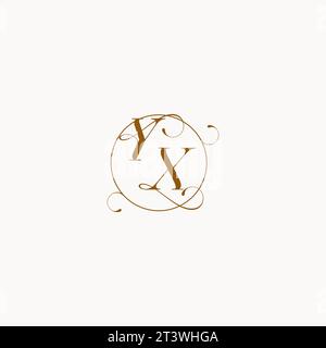 YX uniquely wedding logo symbol of your marriage and you can use it on your wedding stationary Stock Vector