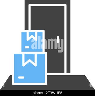 Door Delivery icon vector image. Stock Vector