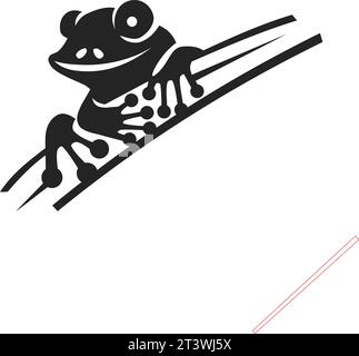 frog logo template Isolated. Brand Identity. Icon Abstract Vector graphic Stock Vector