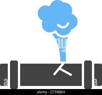 Gas Leak icon vector image. Stock Vector