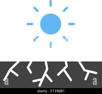 Drought icon vector image. Stock Vector