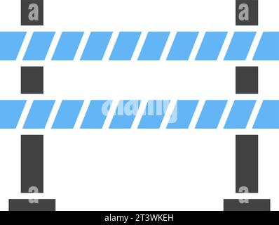 Road Barrier icon vector image. Stock Vector