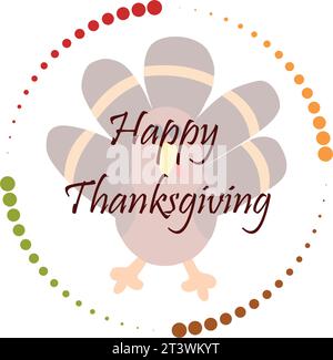 Thanksgiving vector illustration. Happy Thanksgiving day. Harvest festival. Thanksgiving greeting card design. Stock Vector