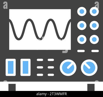 Oscilloscope icon vector image. Stock Vector