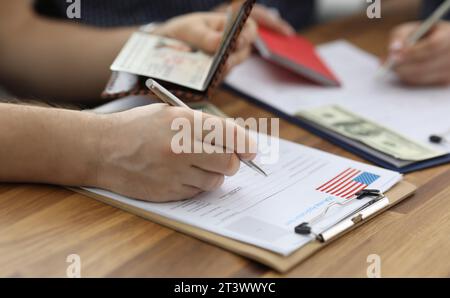 Clipboard with important papers Stock Photo
