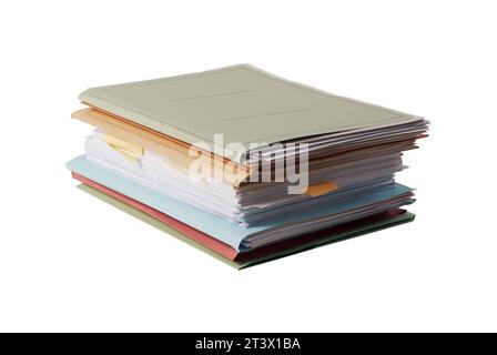 Pile of paperwork and files: documents and business concept Stock Photo