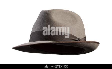 Brown vintage hat isolated on white background Stock Photo - Alamy