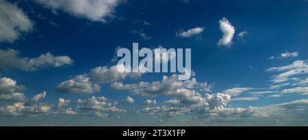 Different types of clouds in deep blue sky. Summer sky background Stock ...