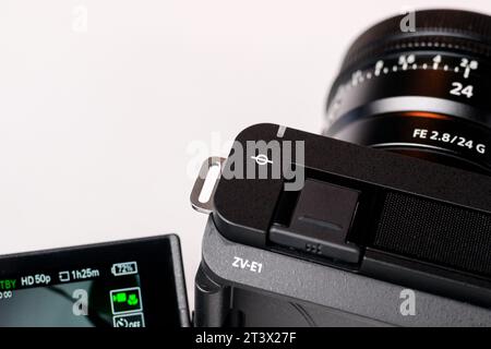 HCMC, Vietnam - 30 October 2023. Closeup photos of Sony ZV-E1 for editorial use only Stock Photo