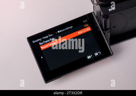 HCMC, Vietnam - 30 October 2023. Closeup photos of Sony ZV-E1 for editorial use only Stock Photo