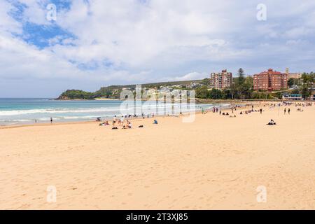 People on Manly Beach, Sydney, New South Wales, Australia Stock Photo