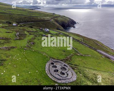 Cashel Murphy, Ancient Celtic settlement, Early Christian era (5th-8th centuries AD), Dingle Peninsula, County Kerry, Ireland, United Kingdom. Stock Photo