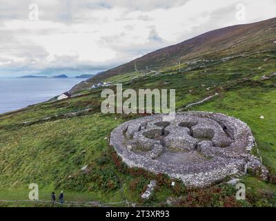 Cashel Murphy, Ancient Celtic settlement, Early Christian era (5th-8th centuries AD), Dingle Peninsula, County Kerry, Ireland, United Kingdom. Stock Photo