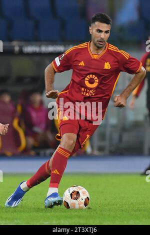 Olimpico Stadium, Rome, Italy - Zeki Celik of AS Roma during Uefa ...