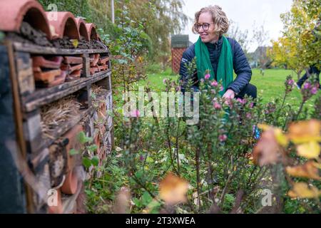 Scottish Green Party leader Lorna Slater during a visit to the Eats Rosyth Centenary Orchard in Rosyth, Fife, ahead of the party conference. Picture date: Friday October 27, 2023. Stock Photo