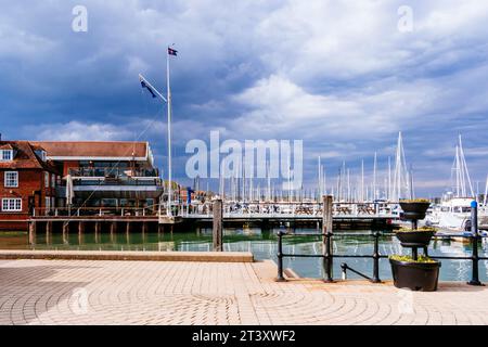 Hamble marina. Hamble-le-Rice, Eastleigh, Hampshire, England, United Kingdom, Europe Stock Photo