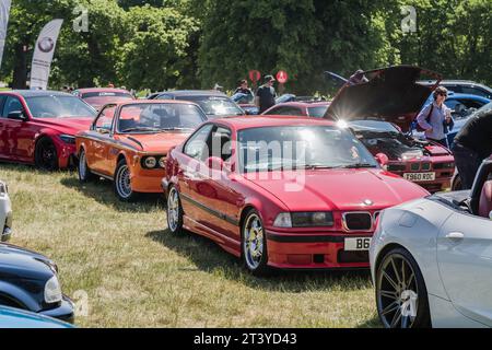 Tarporley, Cheshire, England, June 3rd 2023. Oulton Park BMW Sommerfest, automotive culture, lifestyle and transport editorial illustration. Stock Photo