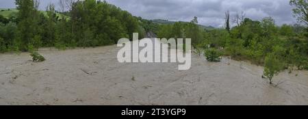 esondazione di un fiume in piena Stock Photo