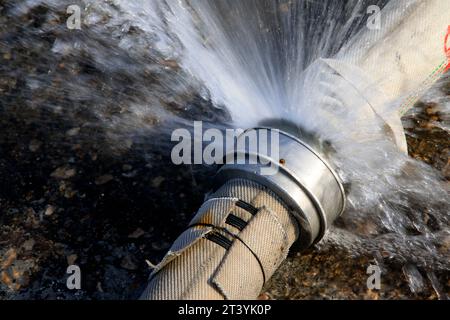 leaking fire pipeline joints, tangshan, china Stock Photo - Alamy