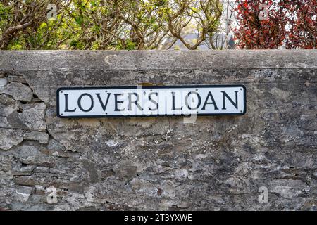 Lover's loan street sign in Lerwick, Scotland Stock Photo
