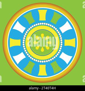 Ethno ornament in a circle Stock Vector