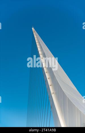 Argentina, Buenos Aires, ana Woman's Bridge, by Santiago Calatrava, Puerto Madero Stock Photo