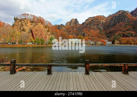 BENXI CITY- OCTOBER 12: GuanMenShan scenic landscape architecture, on october 12, 2014, Benxi City, Liaoning Province, China Stock Photo