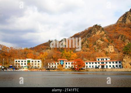 BENXI CITY- OCTOBER 12: GuanMenShan scenic landscape architecture, on october 12, 2014, Benxi City, Liaoning Province, China Stock Photo