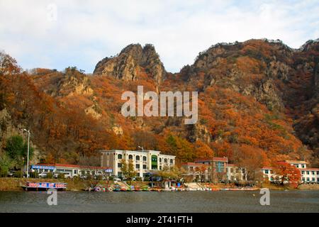 BENXI CITY- OCTOBER 12: GuanMenShan scenic landscape architecture, on october 12, 2014, Benxi City, Liaoning Province, China Stock Photo