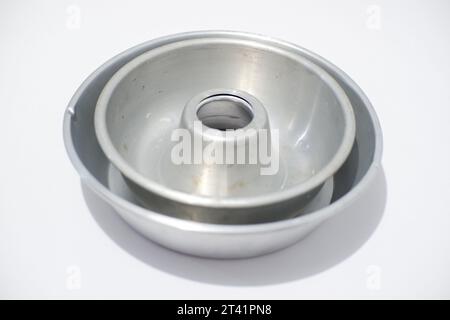 aluminum pan for making delicious sponge cake Stock Photo