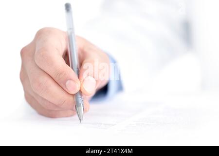 Doctor taking notes Stock Photo