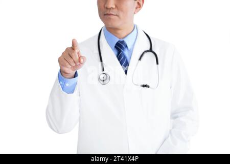 Doctor pointing Stock Photo