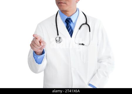 Doctor pointing Stock Photo