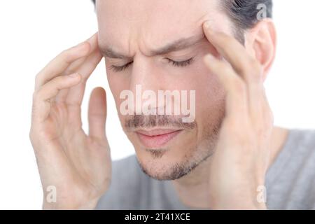 Man with headache Stock Photo