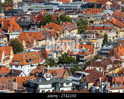 City view, view of the roofs of Stuttgart-Sued, Stuttgart, Baden-Wuerttemberg, Germany Stock Photo