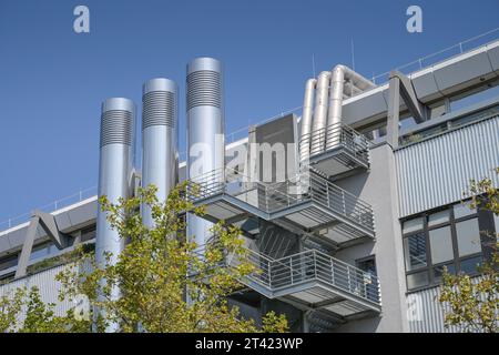 Plant building 2, Porsche main plant, Schwieberdinger Strasse, Porscheplatz, Zuffenhausen, Stuttgart, Baden-Wuerttemberg, Germany Stock Photo