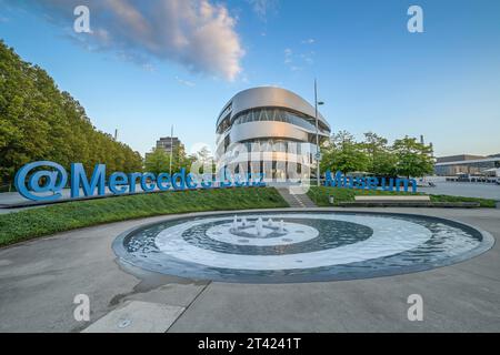 Mercedes-Benz Museum, Mercedesstrasse 100, Untertuerkheim, Stuttgart, Baden-Wuerttemberg, Germany Stock Photo