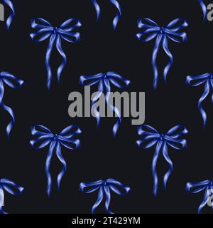 Thin ribbon bows of blue color collection Stock Vector Image & Art - Alamy