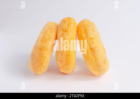 Donuts cake bakery sprinkled with sugar on white background Stock Photo