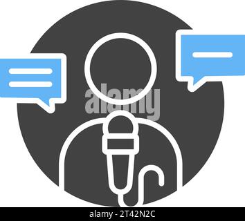 Journalist icon vector image. Suitable for mobile application web application and print media. Stock Vector