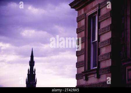 View of a building at sunset, in Endinburgh, Scotland, UK Stock Photo