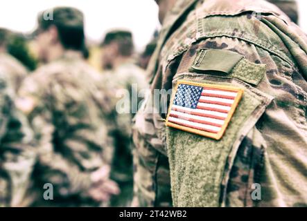 Veterans Day. US soldiers. US army. Military of USA. Memorial day. Stock Photo