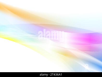 Colorful glossy stripes and waves abstract background. Futuristic vector design Stock Vector