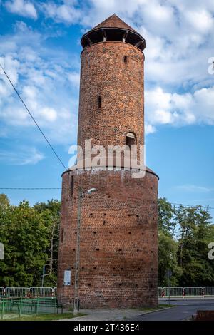 Gryfice, Poland - September 18, 2023: Medieval Baszta Prochowa, the Powder Tower in historical old town. Stock Photo
