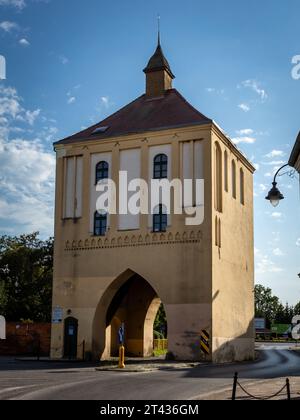 Gryfice, Poland - September 18, 2023: Medieval Brama Wysoka, The High Gate in historical old town. Stock Photo