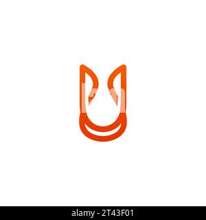 U Initial Logo Design. Letter U Line Logo Stock Vector